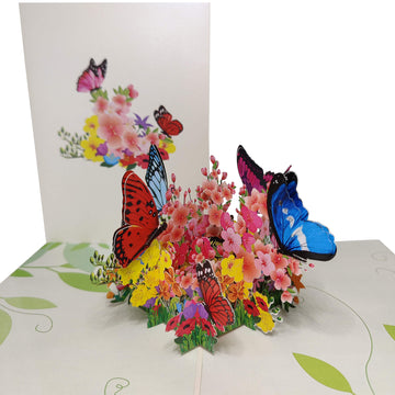 Butterfly Flower Garden Pop-Up Card